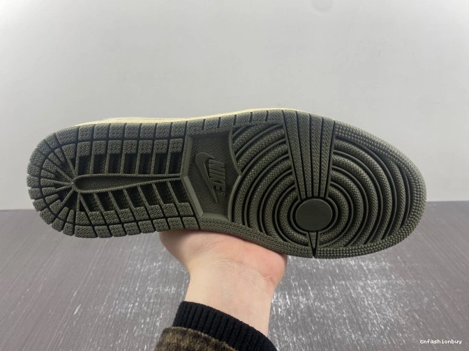 1 JORDAN SCOTT SP OG AIR TRAVIS 'BLACK OLIVE' X LOW DM7866-002 0709